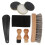 1Ensemble Kit Soins Chaussures Crème Cuir Brosse Bois Noir Durable 1