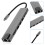 2Pièces Station D'accueil Type-C 8- 1 Argentée USB Hub Multi-Usage 9
