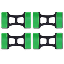 4Pièces Support Haltères ABS Vert Pour Rangement Robuste Et Durable