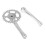 1Ensemble Vélos Alliage Aluminium Argenté, Pignon Simple 8