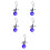 5Pcs Compact Blue Glass Evil Eye Charms Car Ornament Decor 7