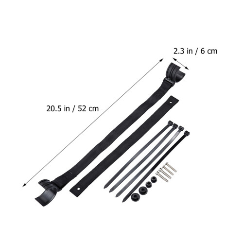1Ensemble Bandage De Secours En Nylon Noir Pour Usage Extérieur 1