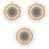 3 Pack Rattan Wall-Mounted Mirror Woven Decorative Photographing 3