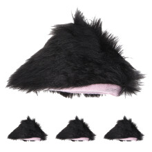 4Pairs Durable Plush Cat Ear Accessory Stylish Motorcycle Decor