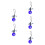 5Pcs Compact Blue Glass Evil Eye Charms Car Ornament Decor 5