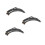 3Pcs Plastic Curved Train Track Replacement For Model Railroad Toy 8