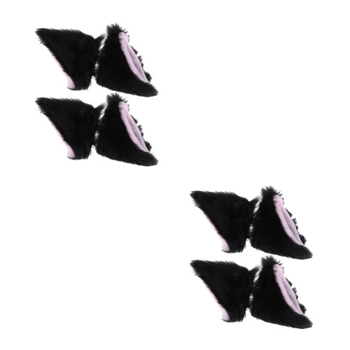4Pairs Durable Plush Cat Ear Accessory Stylish Motorcycle Decor 2