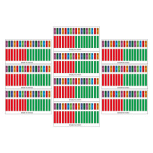 30Pcs Thumb Piano Note Stickers Kalimba Keyboard Decals Assorted Color