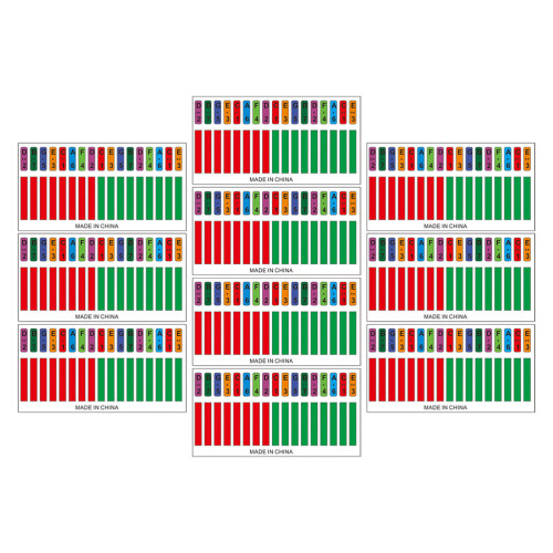 30Pcs Thumb Piano Note Stickers Kalimba Keyboard Decals Assorted Color