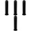 4Pcs PP Barbell Rod Handle Covers Black Anti-Fall Dumbbell Grip Set 5