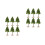 12 Pcs Miniature Street Trees Plastic Models For Architecture Sand Table 4