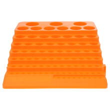 5 Pcs Storage Boxes For Drill Bits Hex Screwdriver Holder Rack Orange