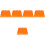 5 Pcs Storage Boxes For Drill Bits Hex Screwdriver Holder Rack Orange 4