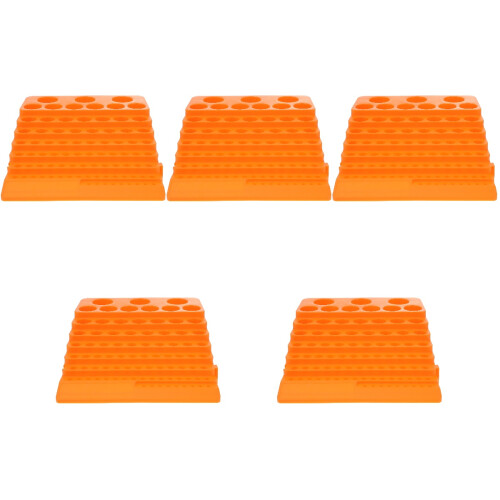 5 Pcs Storage Boxes For Drill Bits Hex Screwdriver Holder Rack Orange 2