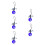 5Pcs Compact Blue Glass Evil Eye Charms Car Ornament Decor 3