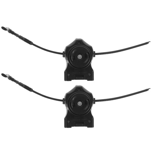 10Sets Black Plastic Spinning Top Launcher with String for Kids Fun