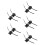 10Sets Black Plastic Spinning Top Launcher with String for Kids Fun 5