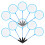 50Pcs Versatile Sky-Blue Kids Fish Nets ABS Plastic for Aquarium Use 1
