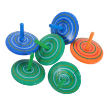 12 Pcs Colorful Wooden Tops Educational Toy For Kids