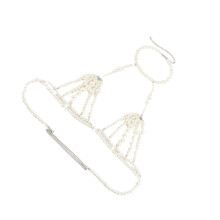 2Pcs Pearl Body Chain Bikini Bra Accessory Assorted Color Body Jewelry