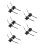 10Sets Black Plastic Spinning Top Launcher with String for Kids Fun 8