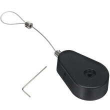 5Pcs Telescopic Steel Wire Cable Lock Retractable Black Anti Loss Rope