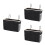 3Pcs Black Hanging Bedside Pocket Organizer Canvas Fabric Storage Bag 6