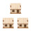 3Stk Puzzle DIY Beige Holzdekor Handarbeit 3