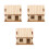 3Stk Puzzle DIY Beige Holzdekor Handarbeit 7