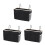 3Pcs Black Hanging Bedside Pocket Organizer Canvas Fabric Storage Bag 4