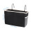 3Pcs Black Hanging Bedside Pocket Organizer Canvas Fabric Storage Bag 3