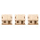 3Stk Puzzle DIY Beige Holzdekor Handarbeit 8