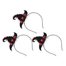 9 Pcs Witch Hat Hair Hoop With Flowers For Halloween Party Costume
