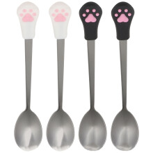 12Pcs Pet Food Can Spoon Stainless Steel Dog Cat Scoop with Soft Grip