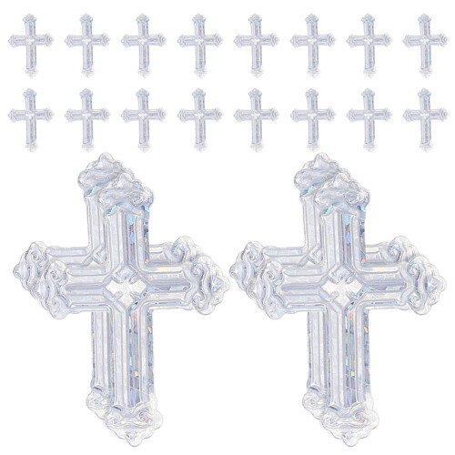 2Pcs Sparkly Cross-Shaped Confetti for Christian Celebration Decor 1