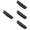 4Pcs Black PU Leather Bag Handle Wraps Durable Handbag Handle Covers 6