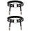 2Pcs Durable Black Leather Punk Leg Garters with Cat Ring Accent 4
