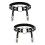 2Pcs Durable Black Leather Punk Leg Garters with Cat Ring Accent 5