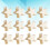 80Pcs Golden DIY Star Shape String Beads Jewelry Making Kit 9