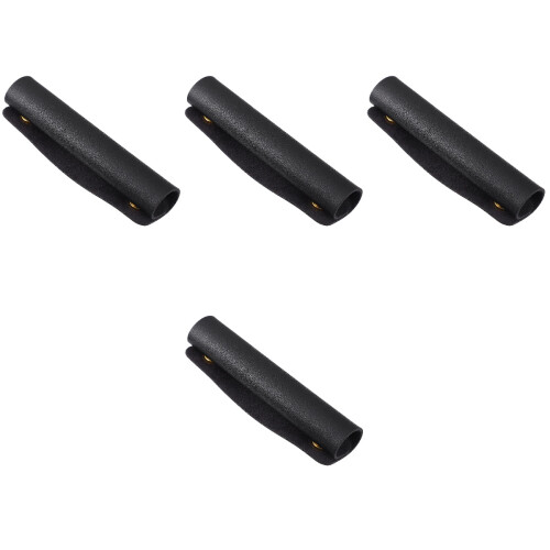 4Pcs Black PU Leather Bag Handle Wraps Durable Handbag Handle Covers 2