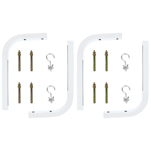 2 Bracket Universal Projector Screen Brackets Hooks Mount 1