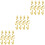 54Pcs Golden Plastic Mini Musical Instruments Set for Artistic Decor 6