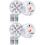 2pcs Remote Control Night Light White 7