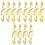 54Pcs Golden Plastic Mini Musical Instruments Set for Artistic Decor 4