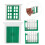 2 Sets Diy Miniature Doors Windows: Resin Model For Tiny House 11