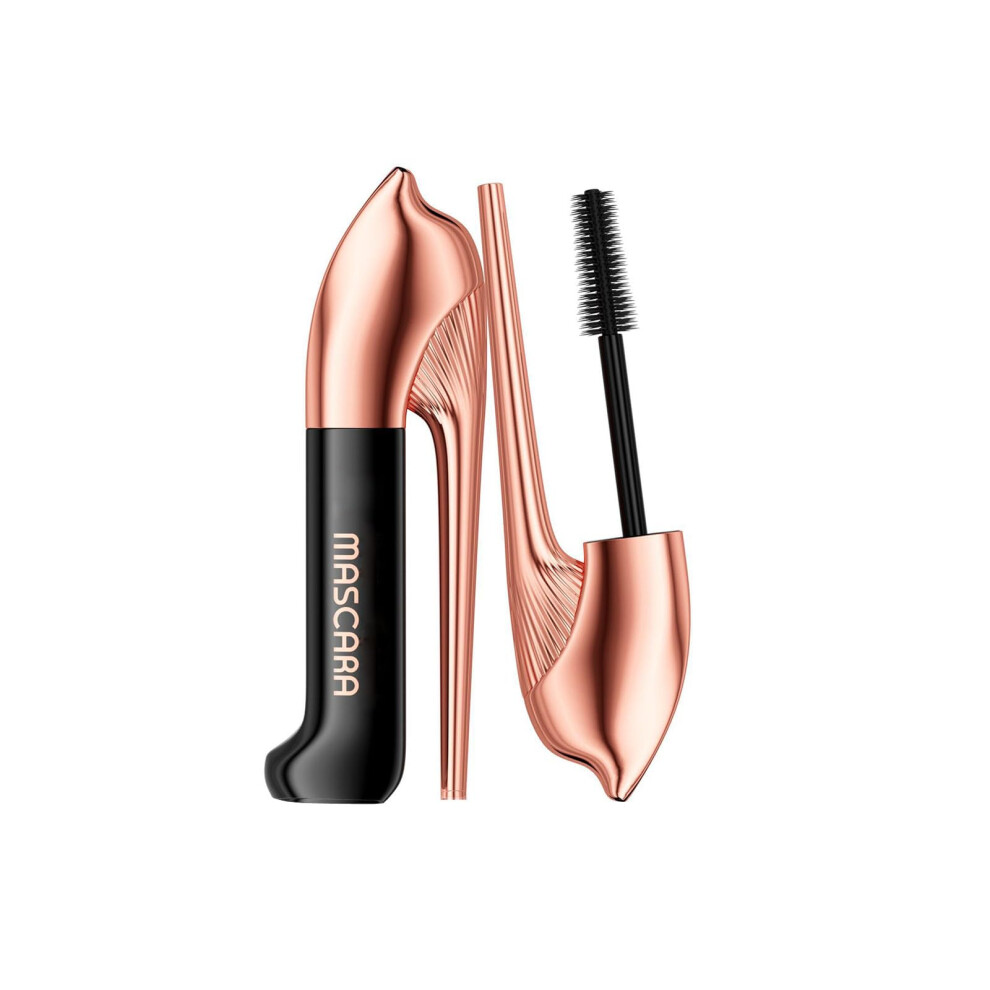 Black Mascara For Sparse Lashes, Volumizing Lengthening Effect, Smudge Resistant Curling Brush