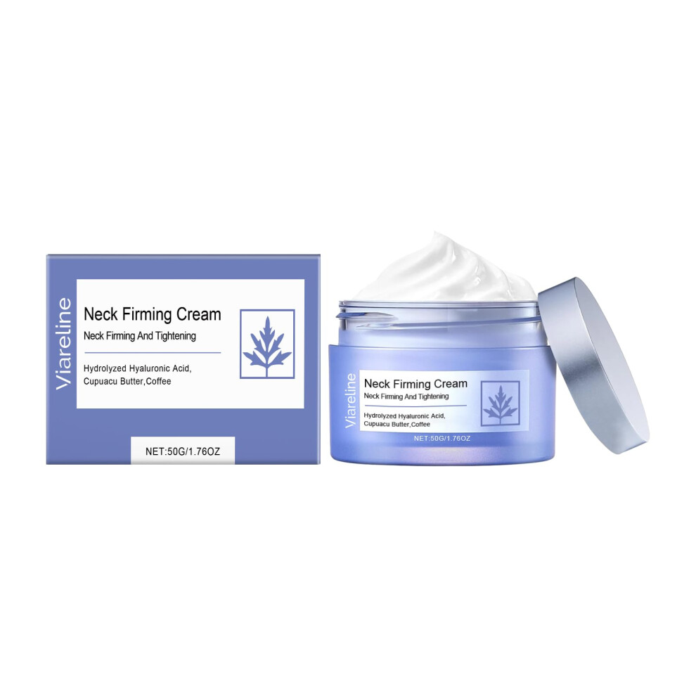 Cream Neck Firming With Hyaluronic Acid, Antiaging Moisturizer For Sagging Skin, 1.76 Oz