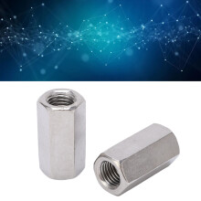 Stainless Steel M16 Hex Connector Nuts 2 Pack Rustproof & Corrosion Resistant