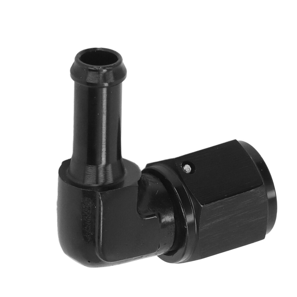 6An 90 Aluminum Fuel Line Adapter Female To 5/16 Barb Black 4611380912003