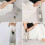(White Handle) Stylish Resin Handle Wine Pouch Mesh And Embedded Rhinestones Bottle Versatile 3